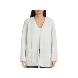 BAGATELLE Womens Beige Pocketed Lined Long Sleeve Open Cardigan Sweater S